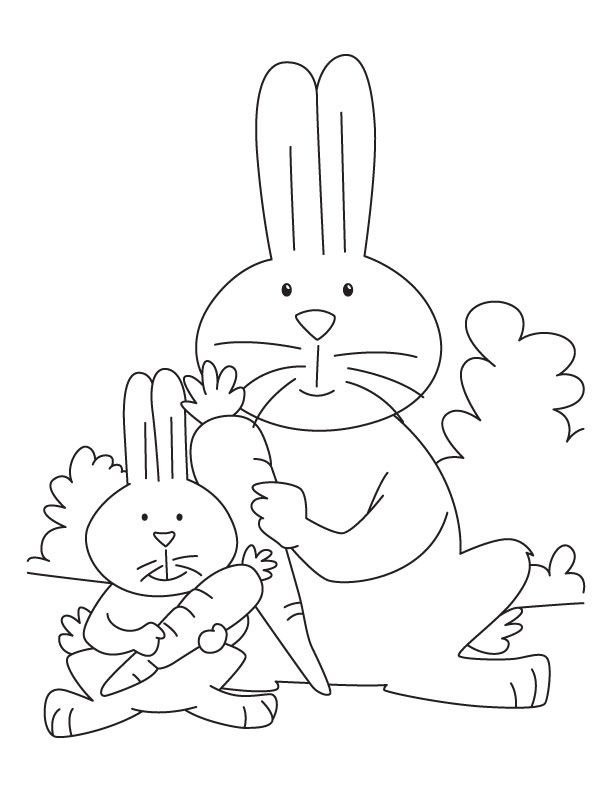 Christmas Coloring Pages | Rabbit with Christmas tree in the hands ...