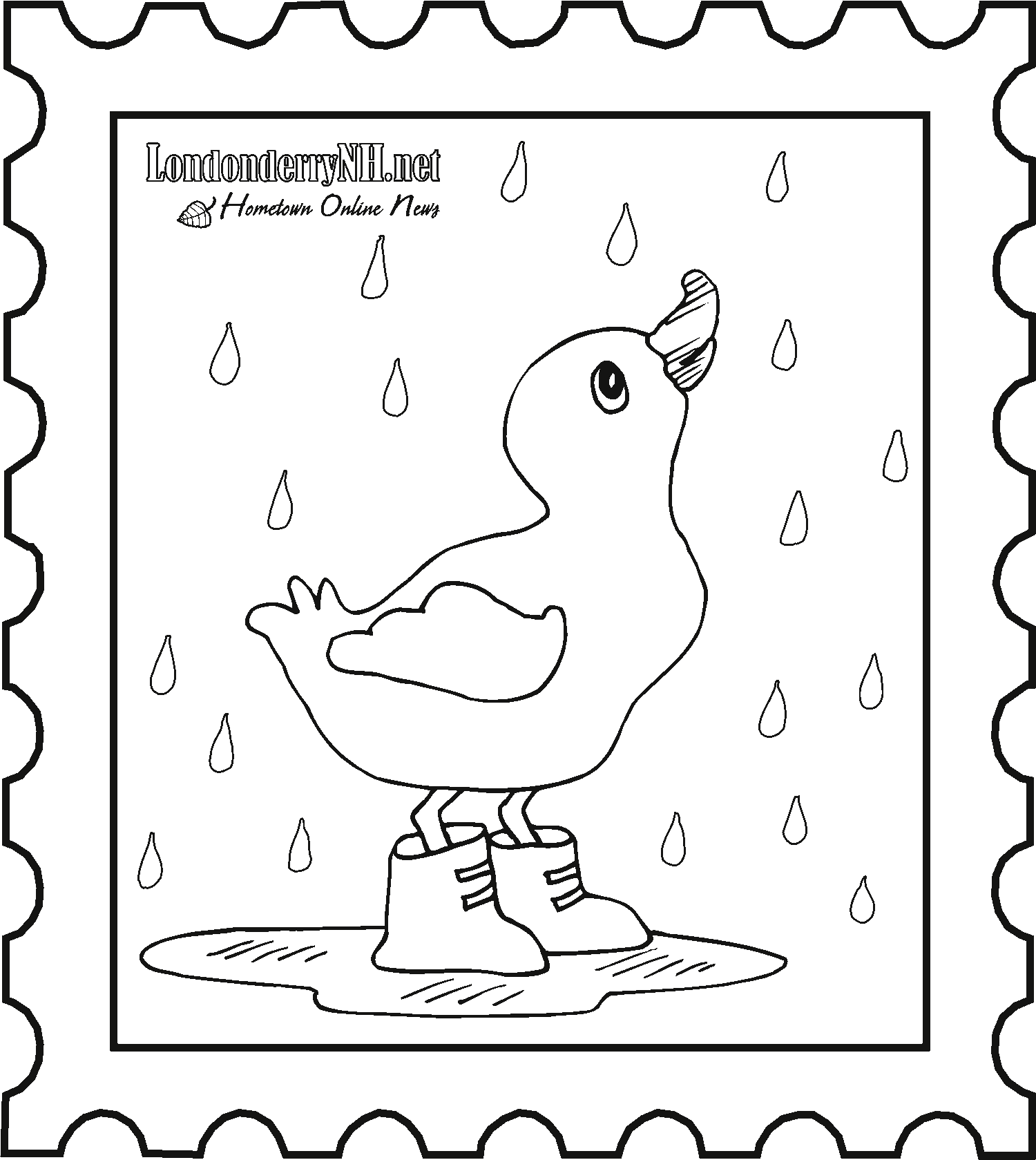 Rainy Day Coloring Sheet - Coloring Pages for Kids and for Adults