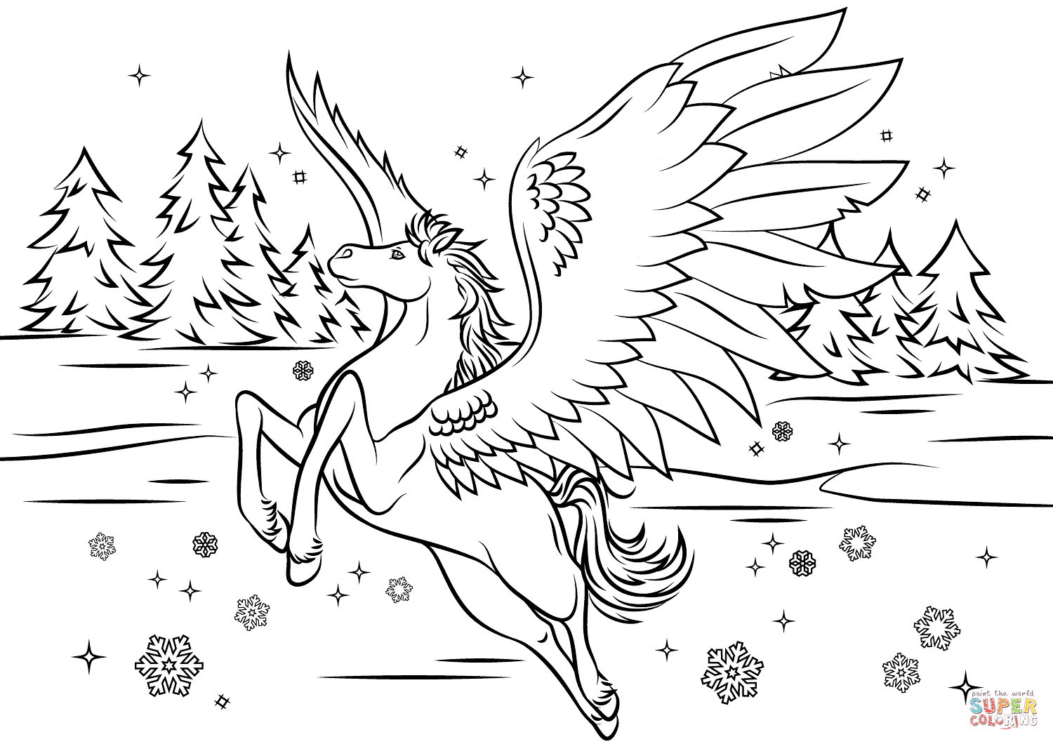 Bella Sara Pegasus coloring page | Free Printable Coloring Pages