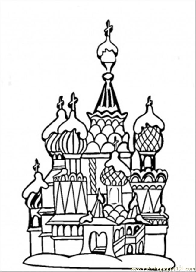 Coloring Pages Center Of Moscow (Countries > Russia) - free ...