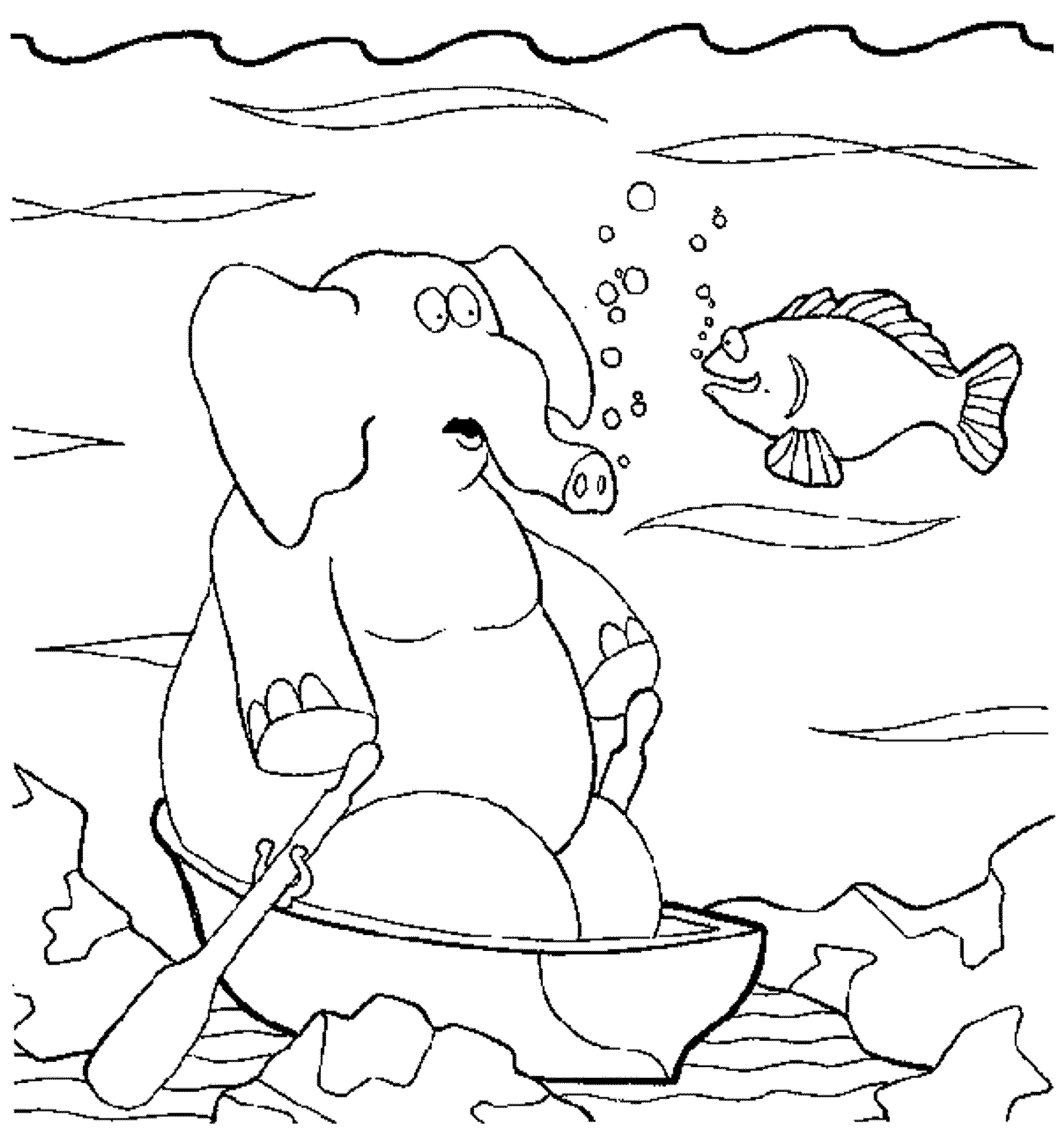 egypt for kids colouring pages page 2. elephant and piggie ...
