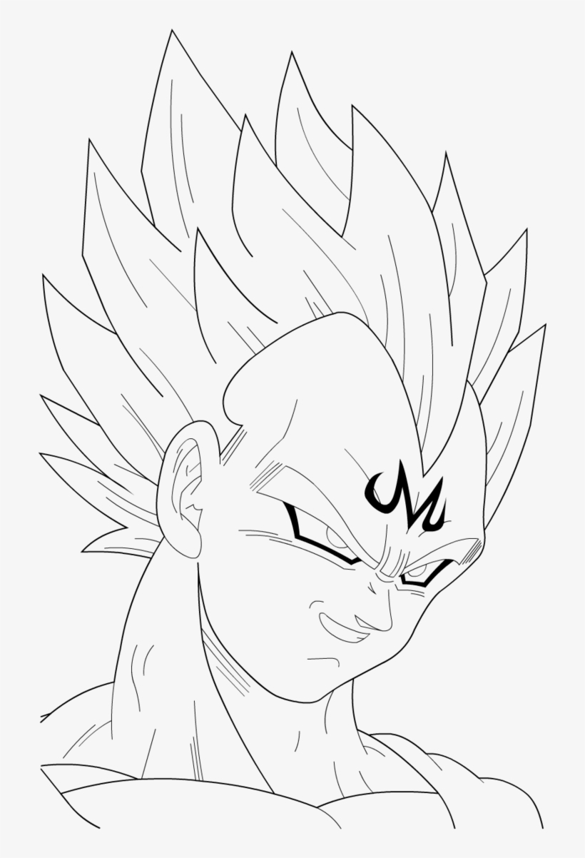 Majin Buu Coloring Pages - Majin Vegeta Drawing Easy Transparent PNG -  712x1122 - Free Download on NicePNG