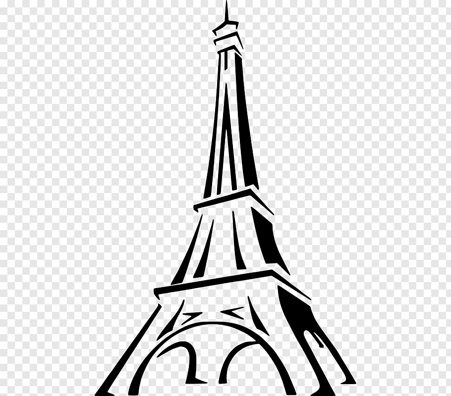 Eiffel Tower Drawing, Silhouette, Cartoon, Landmark, Paris ...