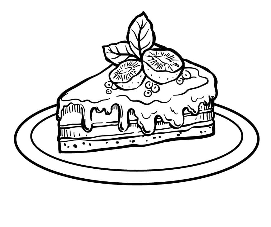 Delicious Piece of Cake Coloring Page - Free Printable Coloring Pages for  Kids
