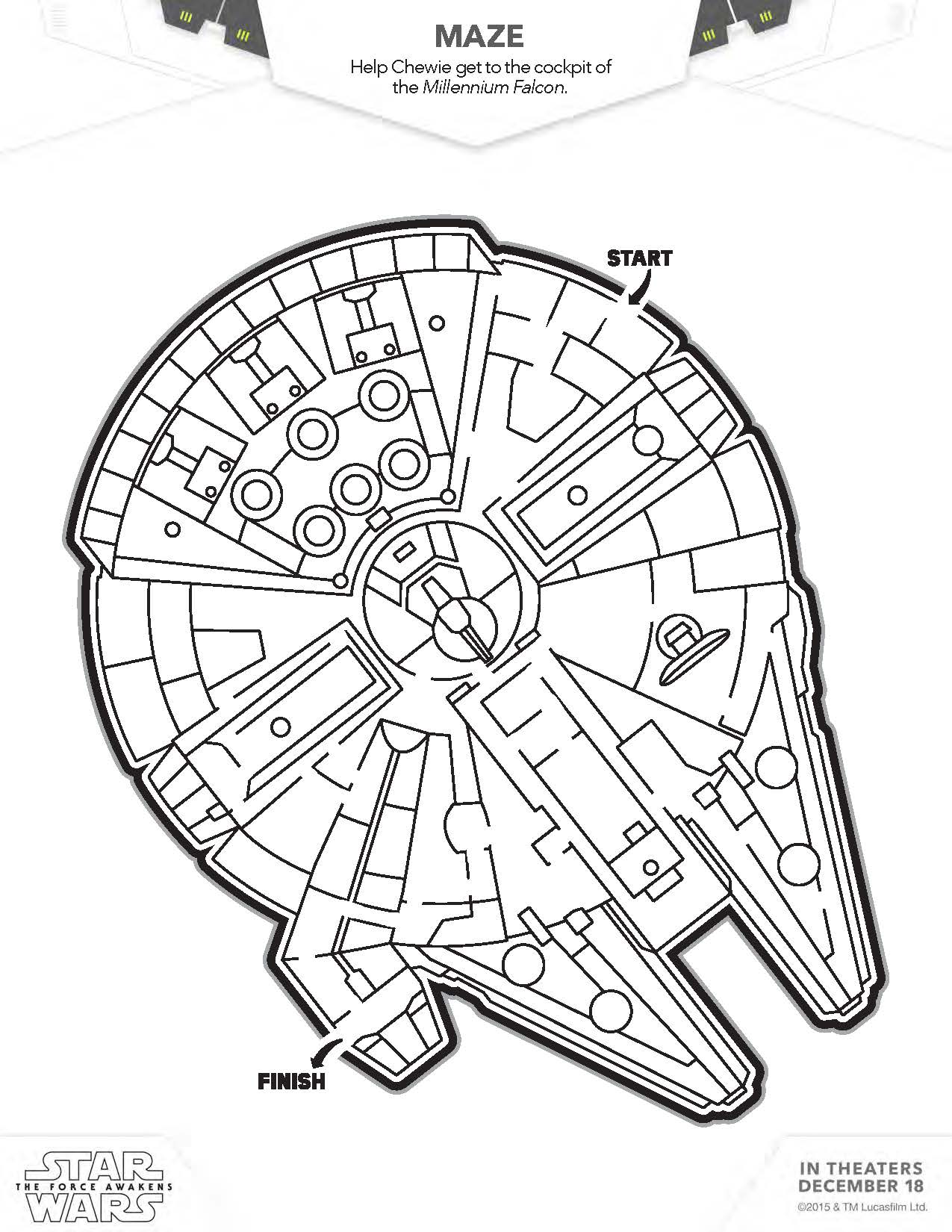 Star Wars coloring pages, The force awakens coloring pages