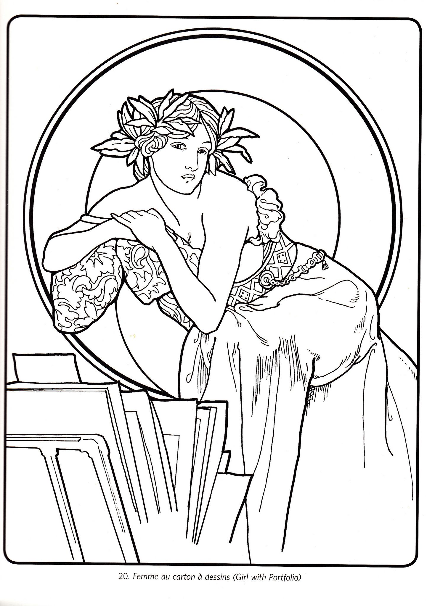 Art Deco - Alphonse Mucha 19 | Famous art coloring, Art nouveau  illustration, Art nouveau mucha