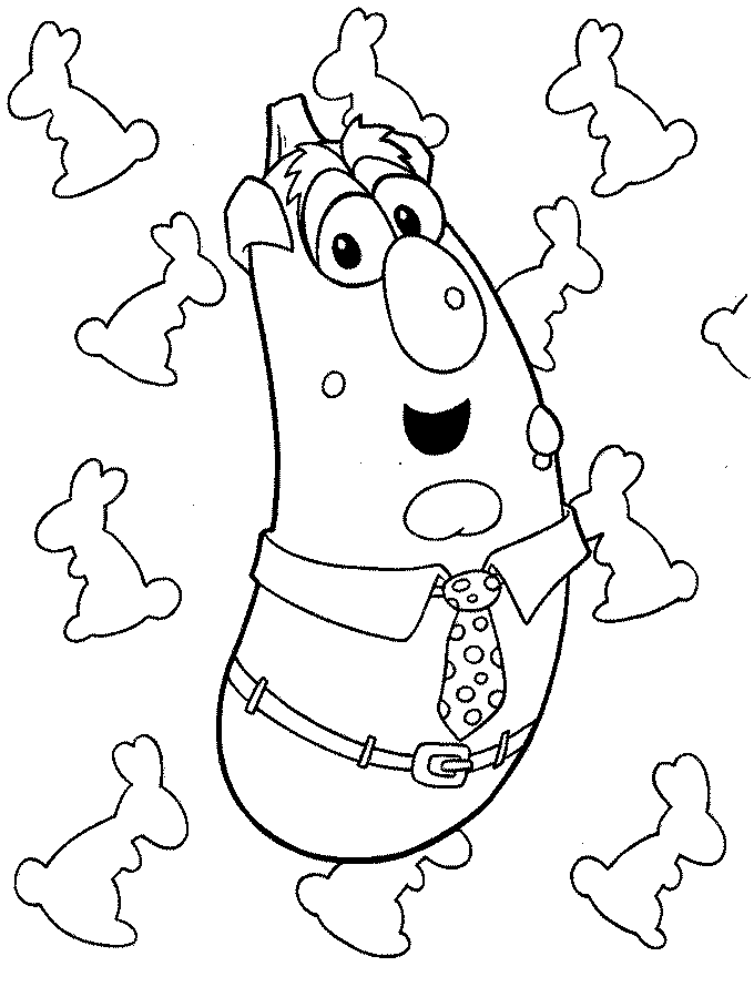 Veggietales Coloring Book - Bob the Tomato printable and online