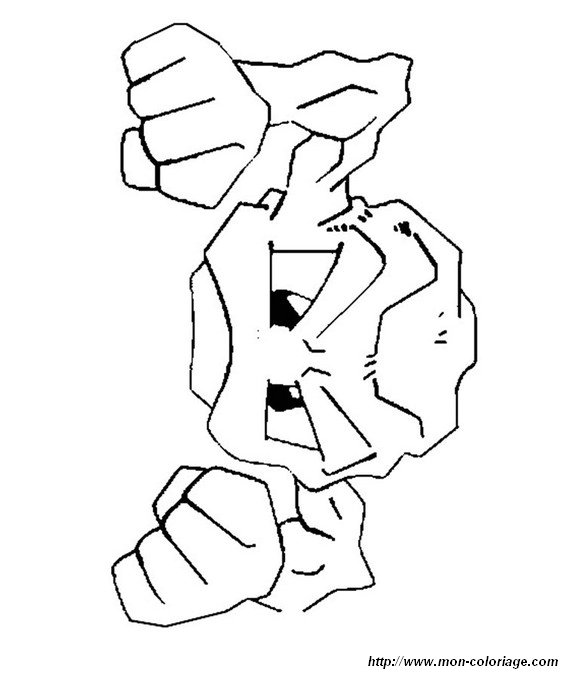 coloring Pokemon, PDF page geodude to print out