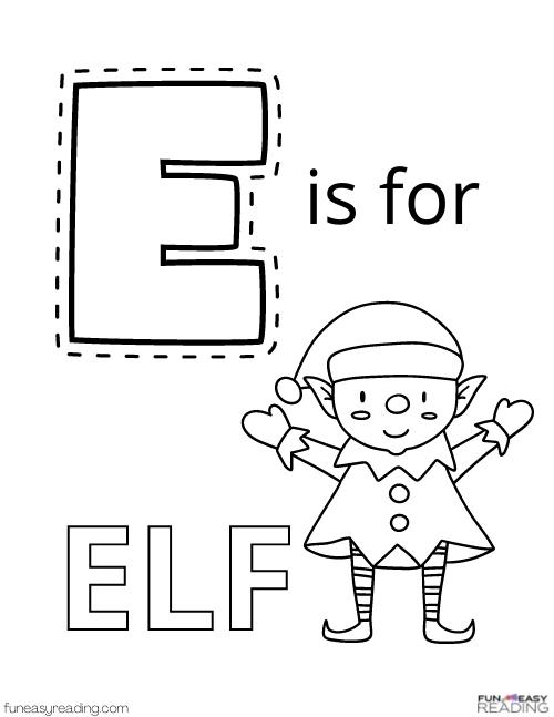 8 Free Letter E Coloring Pages for Preschoolers - Fun Easy Reading