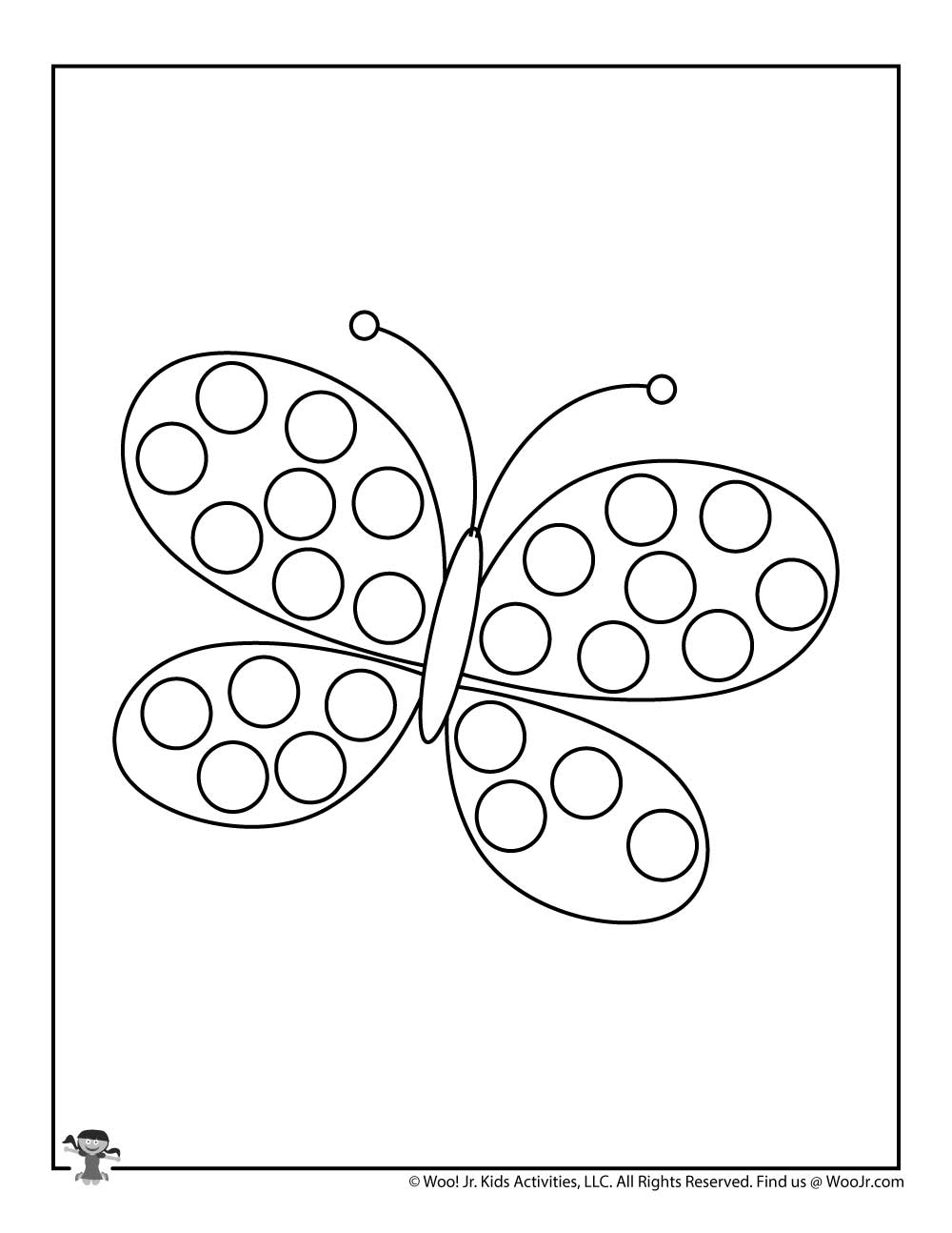 Butterfly Spring Do a Dot Printables | Woo! Jr. Kids Activities :  Children's Publishing