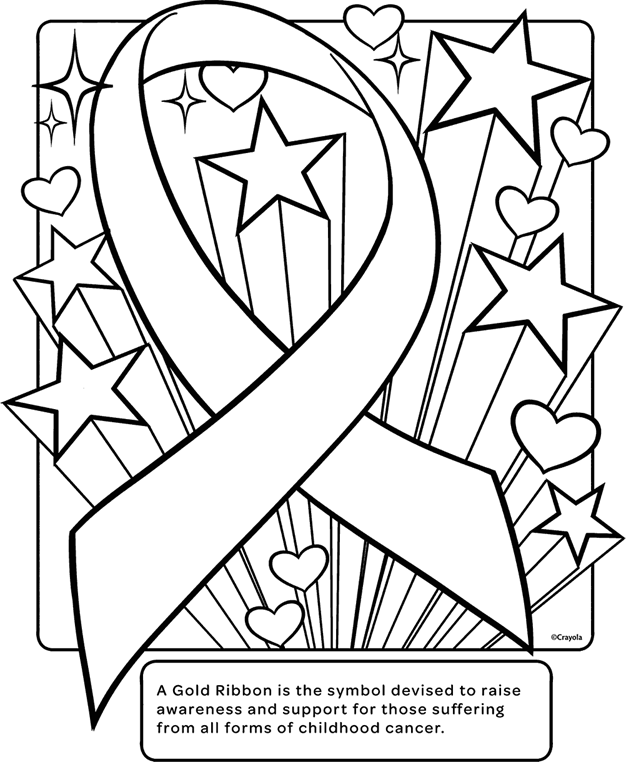 Childhood Cancer Ribbon Coloring Page | crayola.com