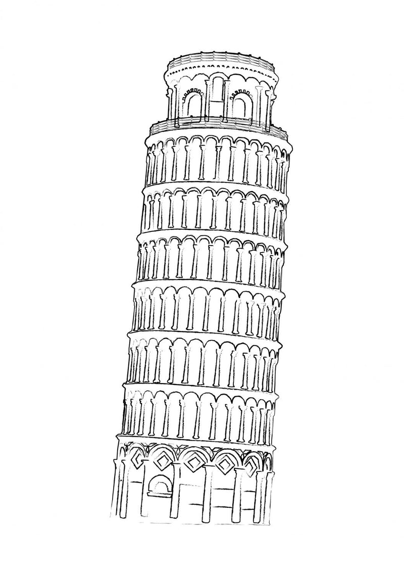 Leaning Tower Pisa Wall Decal – Wallmonkeys