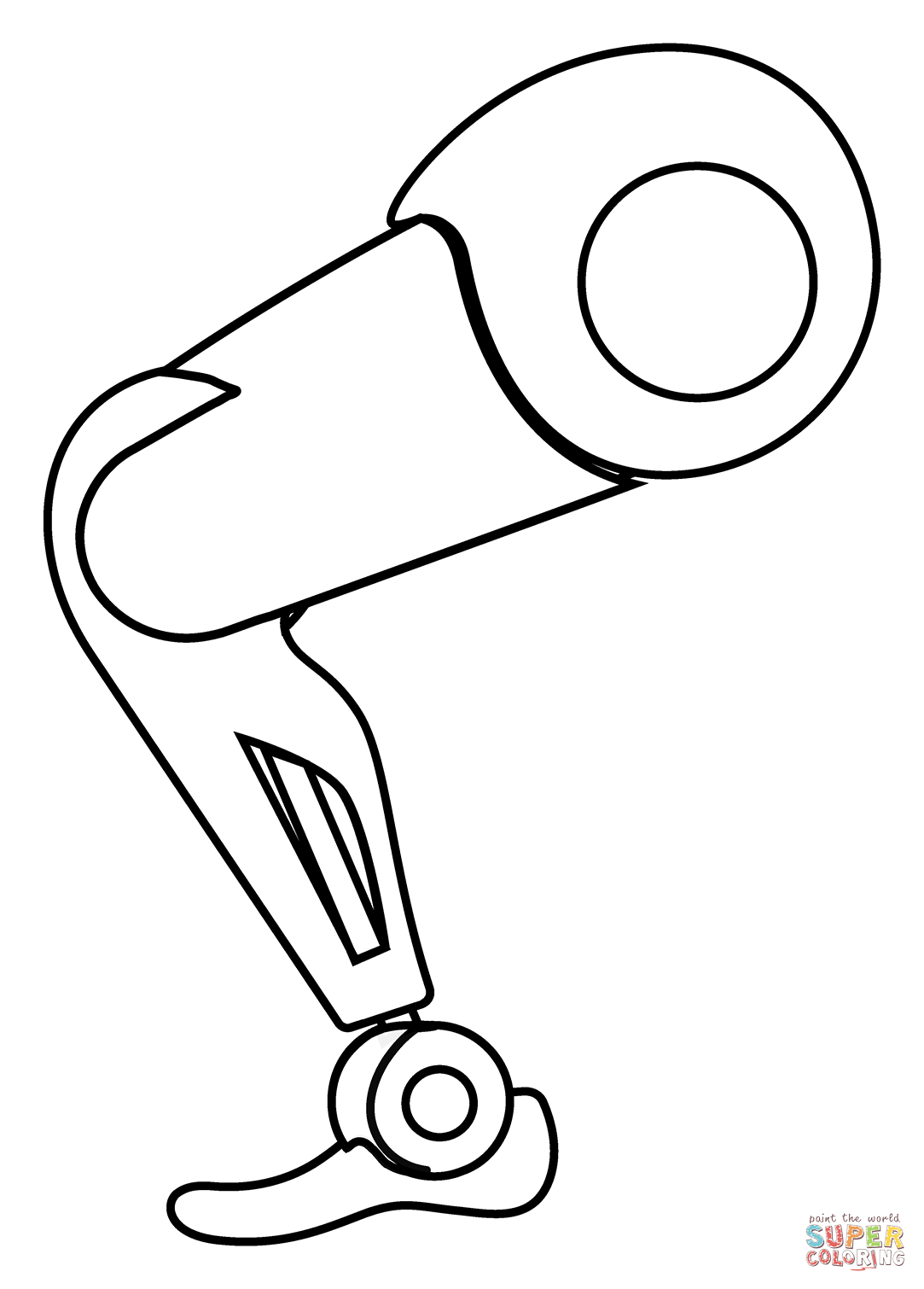 Mechanical Leg Emoji coloring page | Free Printable Coloring Pages