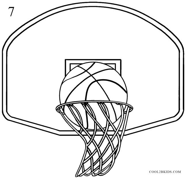 How to Draw a Basketball Hoop Step 7 | Basketball painting, Basketball  drawings, Drawings