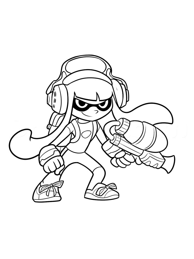 Splatoon coloring pages. Download and print Splatoon coloring pages