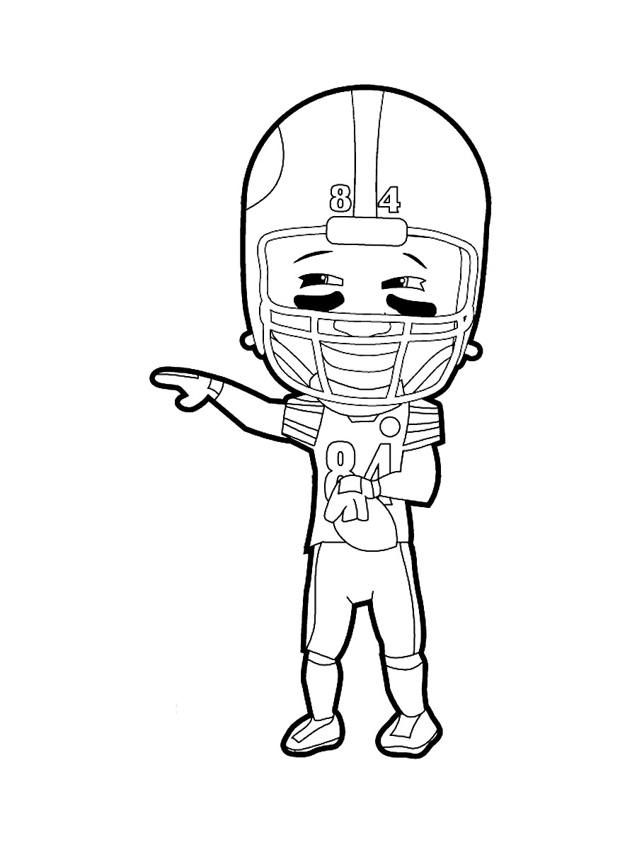 Antonio Brown coloring pages - Free Printable