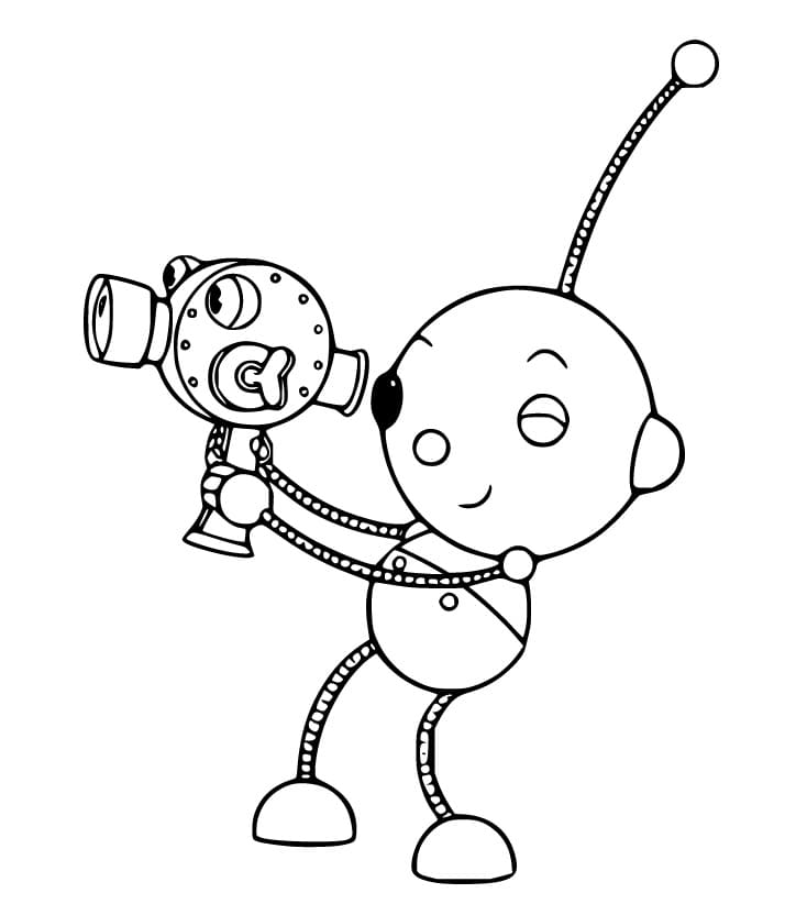 Olie Polie with Telescope Coloring Page - Free Printable Coloring Pages for  Kids
