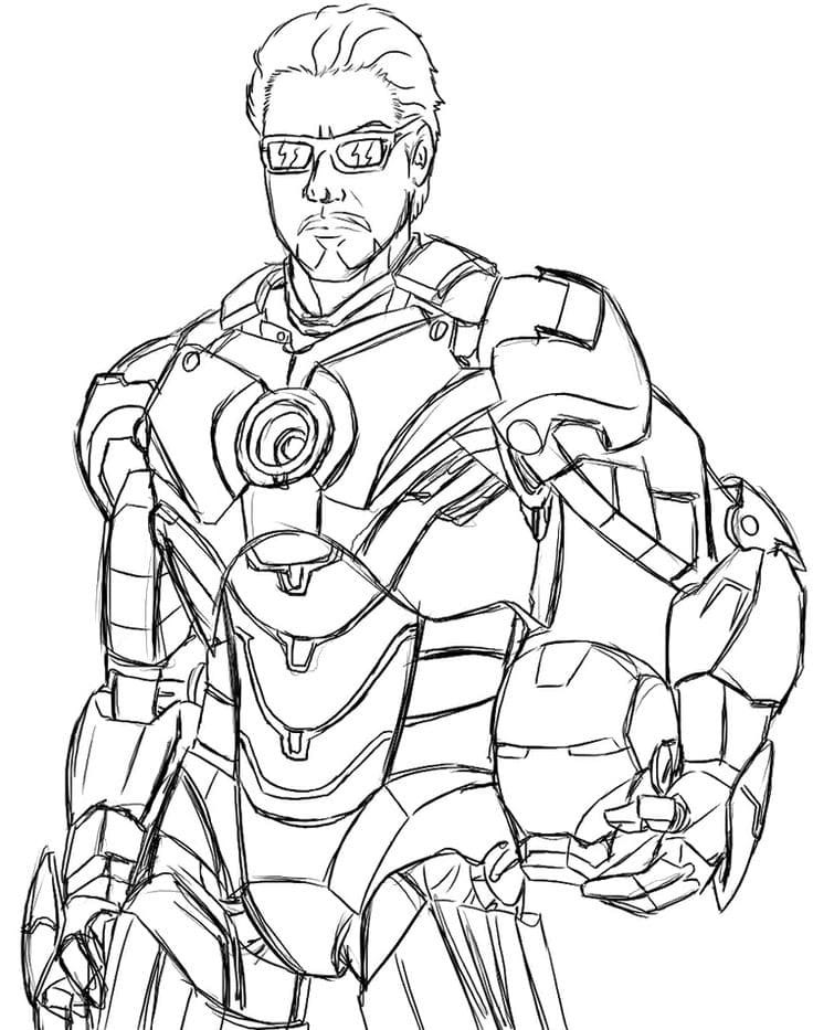 Coloring Pages Iron Man. Print Superhero Marvel for Free