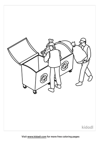 Garbage Collector Coloring Pages | Free People Coloring Pages | Kidadl