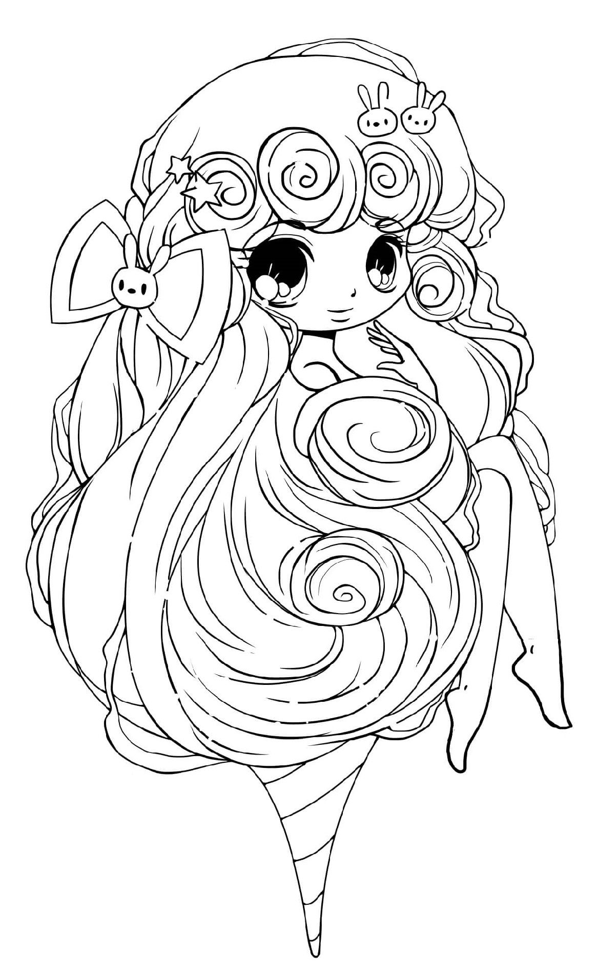 Chibi Girl Coloring Pages Good Style ...