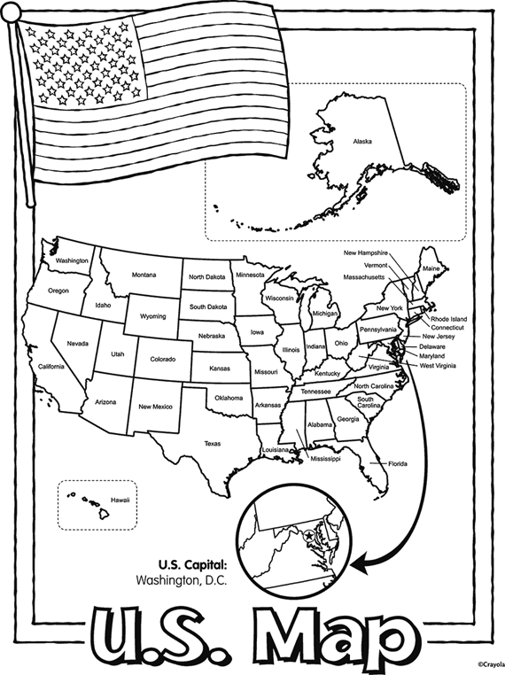 United States of America Free Coloring Page | crayola.com