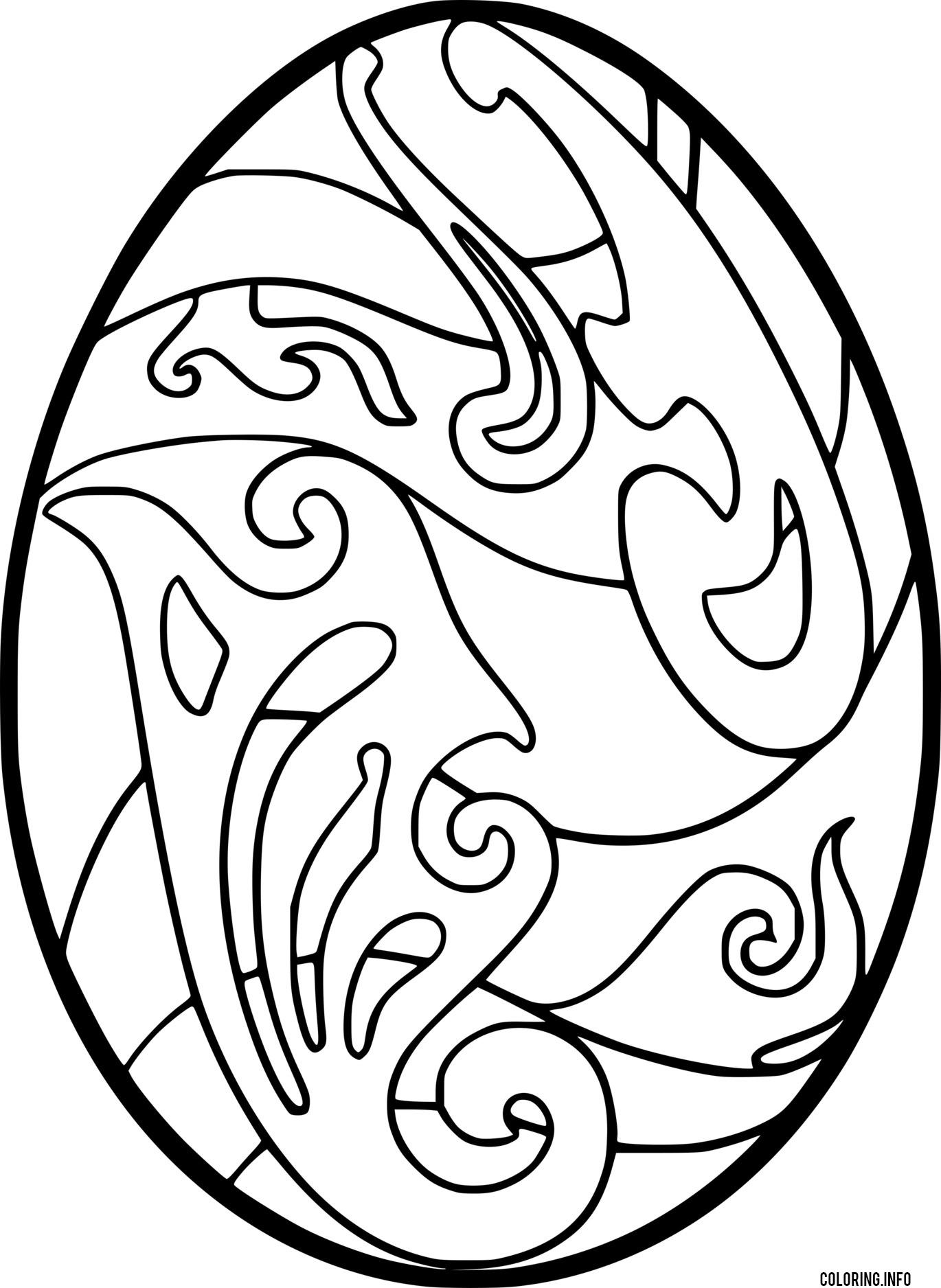 Strange Patterns Easter Egg Coloring page Printable