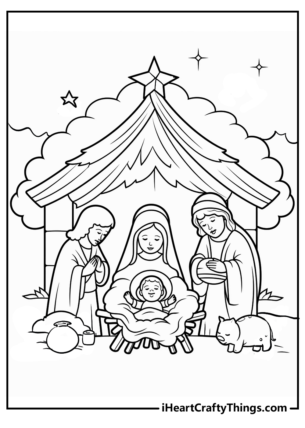 Nativity Coloring Pages (100% Free ...