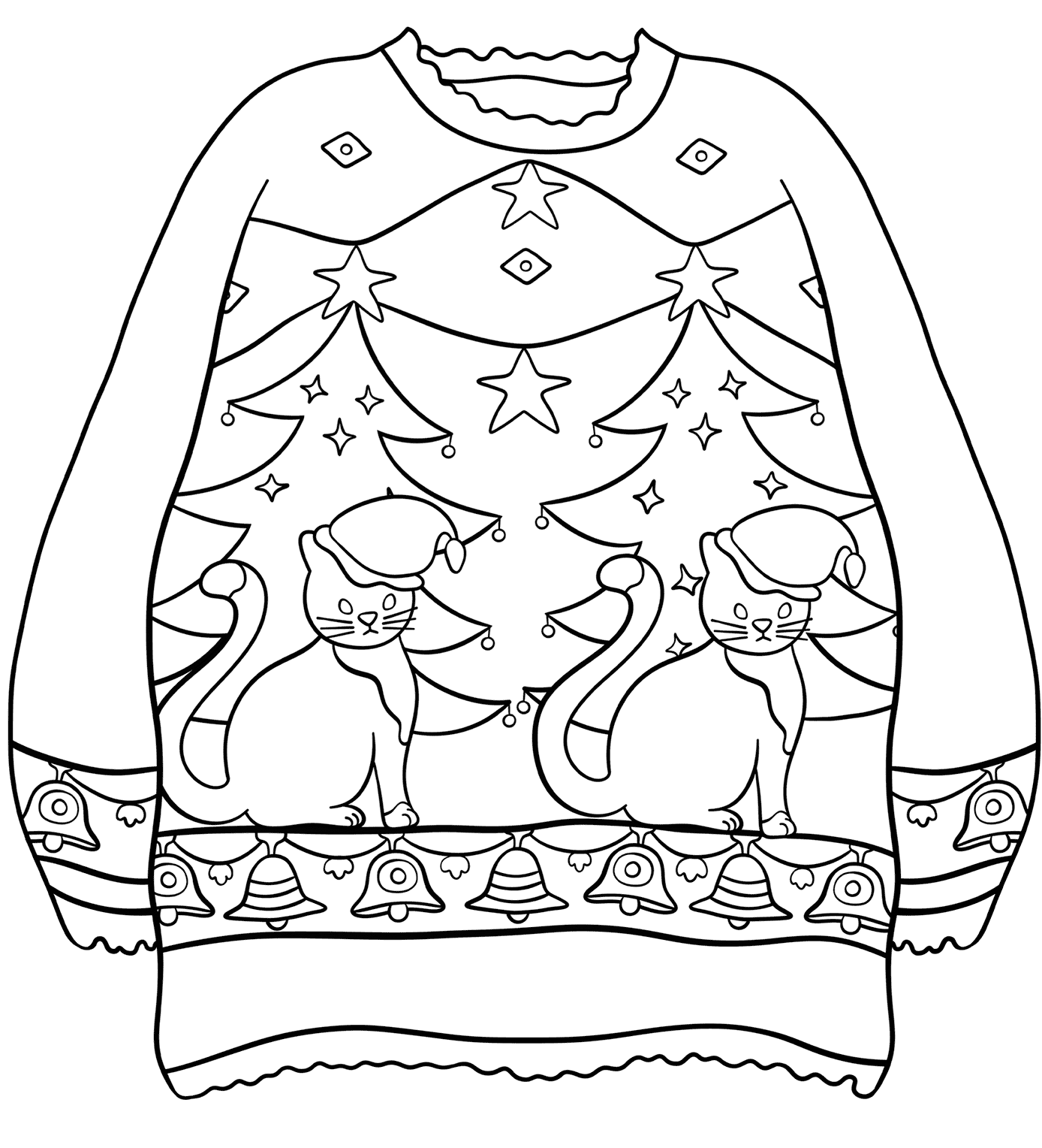 Christmas Sweater Coloring Pages ...