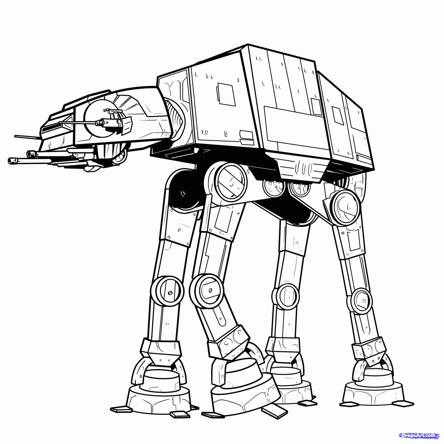 12 At At Walker Coloring Page | Coloriage star wars, Star wars peinture,  Dessin star wars