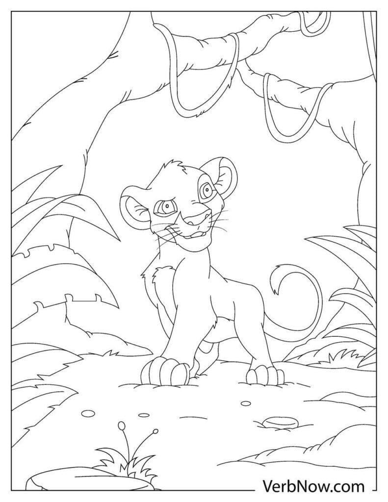 Free SIMBA Coloring Pages & Book for Download (Printable PDF) - VerbNow