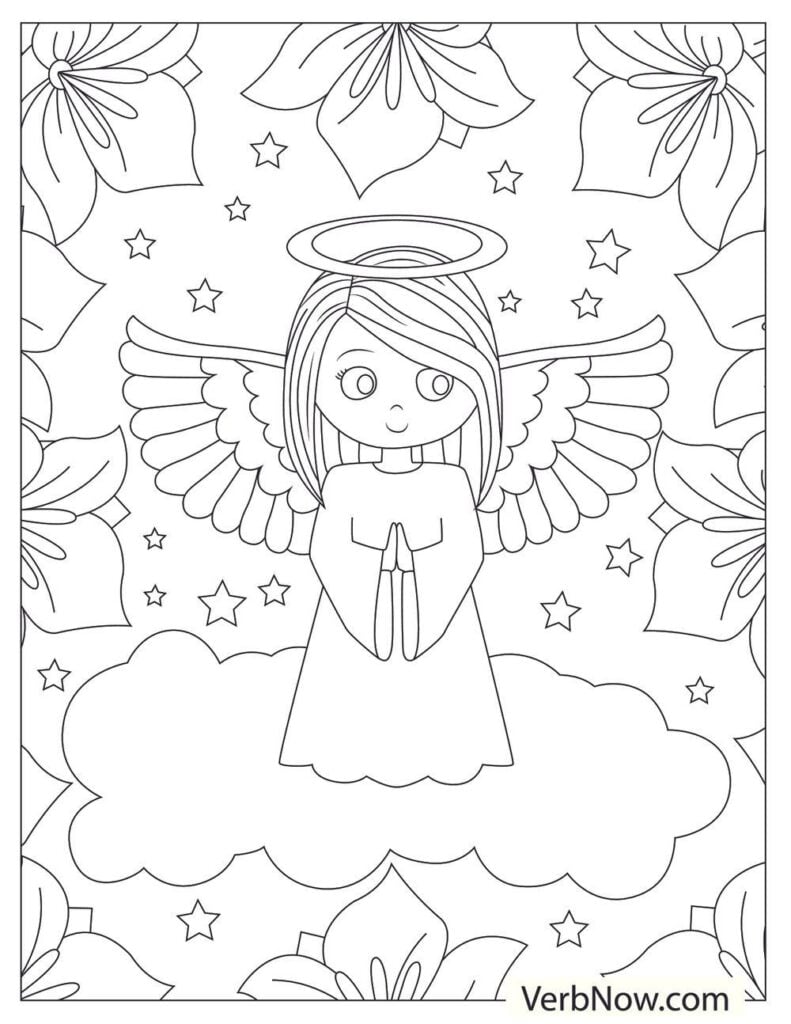 Free ANGEL Coloring Pages & Book for Download (Printable PDF) - VerbNow