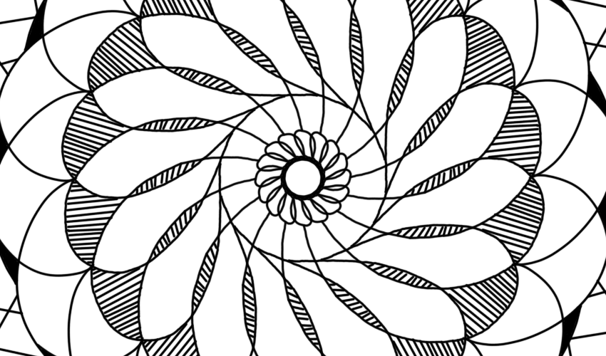 abstract coloring pages – Whimsical Watercolor