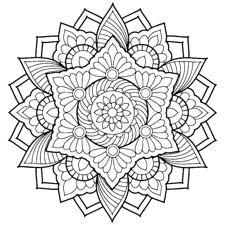 Mandala Color Pages Printable Intricate Mandala Coloring Pages By ...