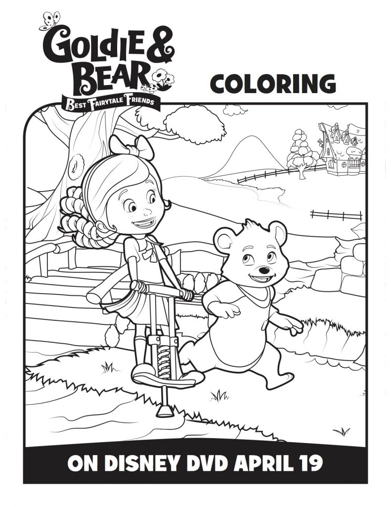 Disney Goldie & Bear Best Fairytale Friends Coloring Page | Mama ...