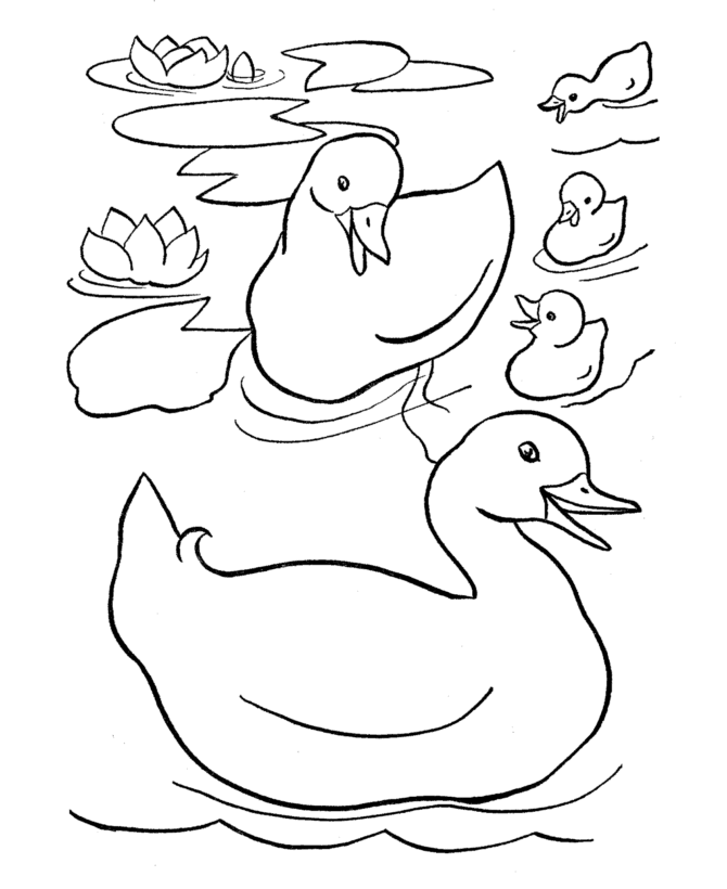 BlueBonkers: Free Printable Easter Ducks Coloring Page Sheets - 22 - happy  family of easter ducks coloring pages