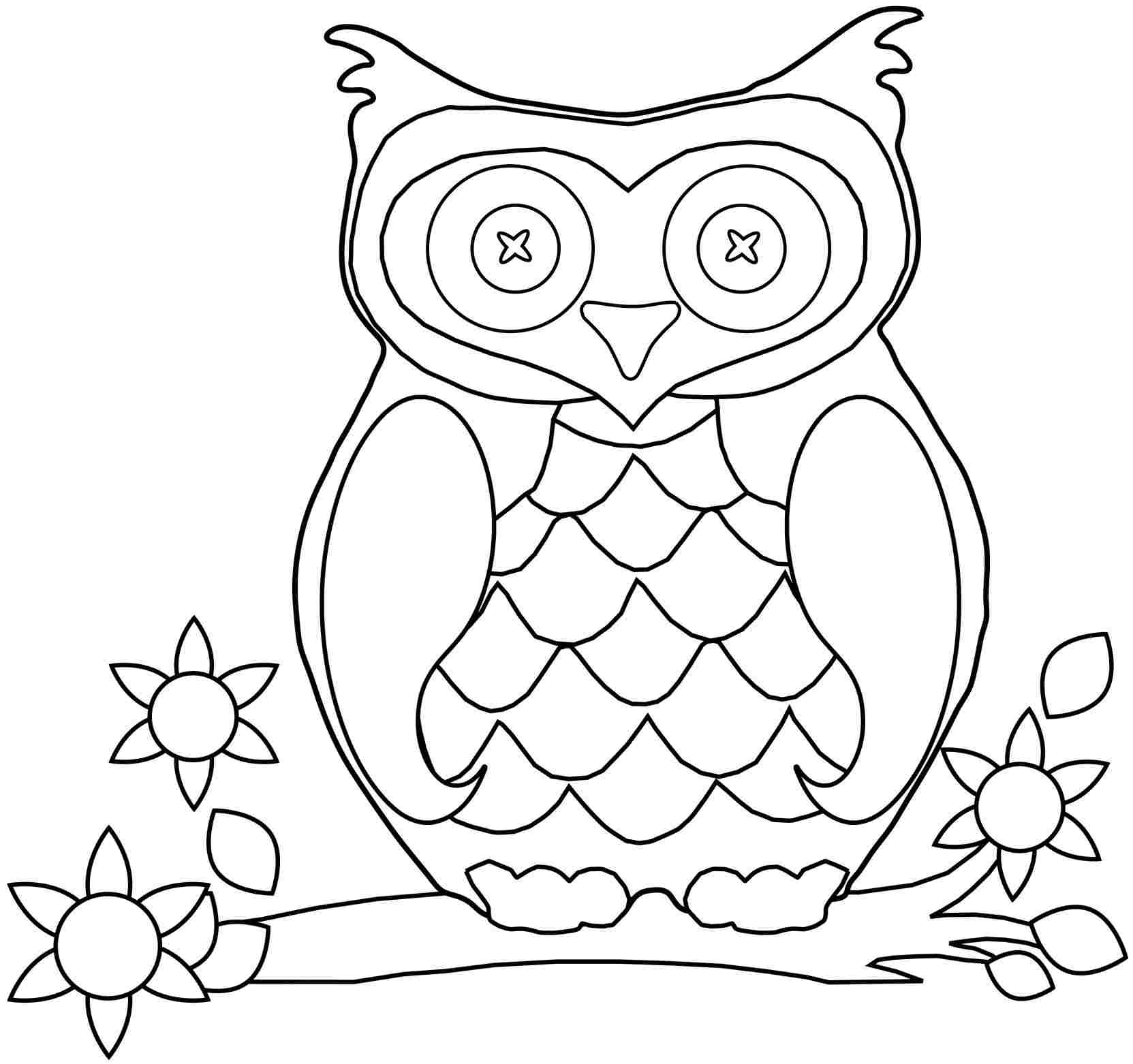 Printable Owl Coloring Pages For Kids Owls adult