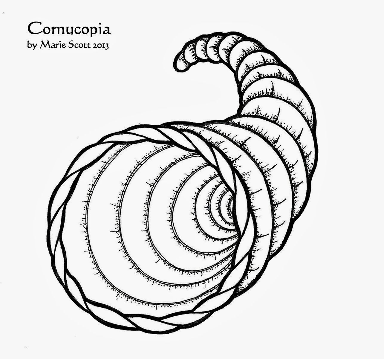 Empty Cornucopia Template Empty Cornucopia Coloring Sheet Twig ...