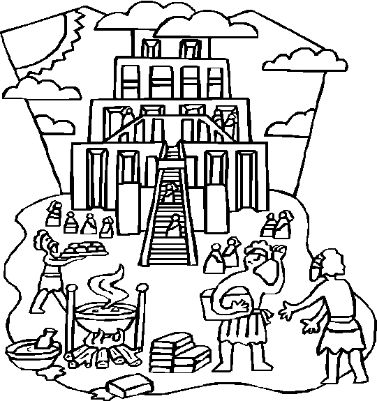 Tower Of Babel Coloring Pages - HiColoringPages