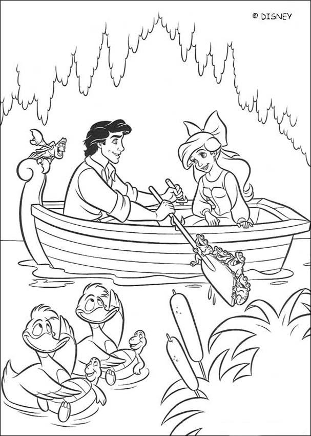 The Little Mermaid coloring pages - Flounder and Ariel