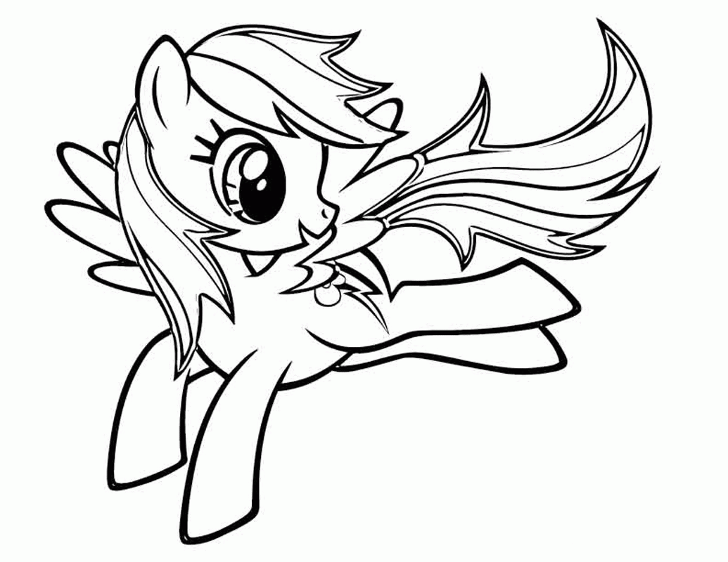 Mlp Rainbow Dash Coloring Page - High Quality Coloring Pages