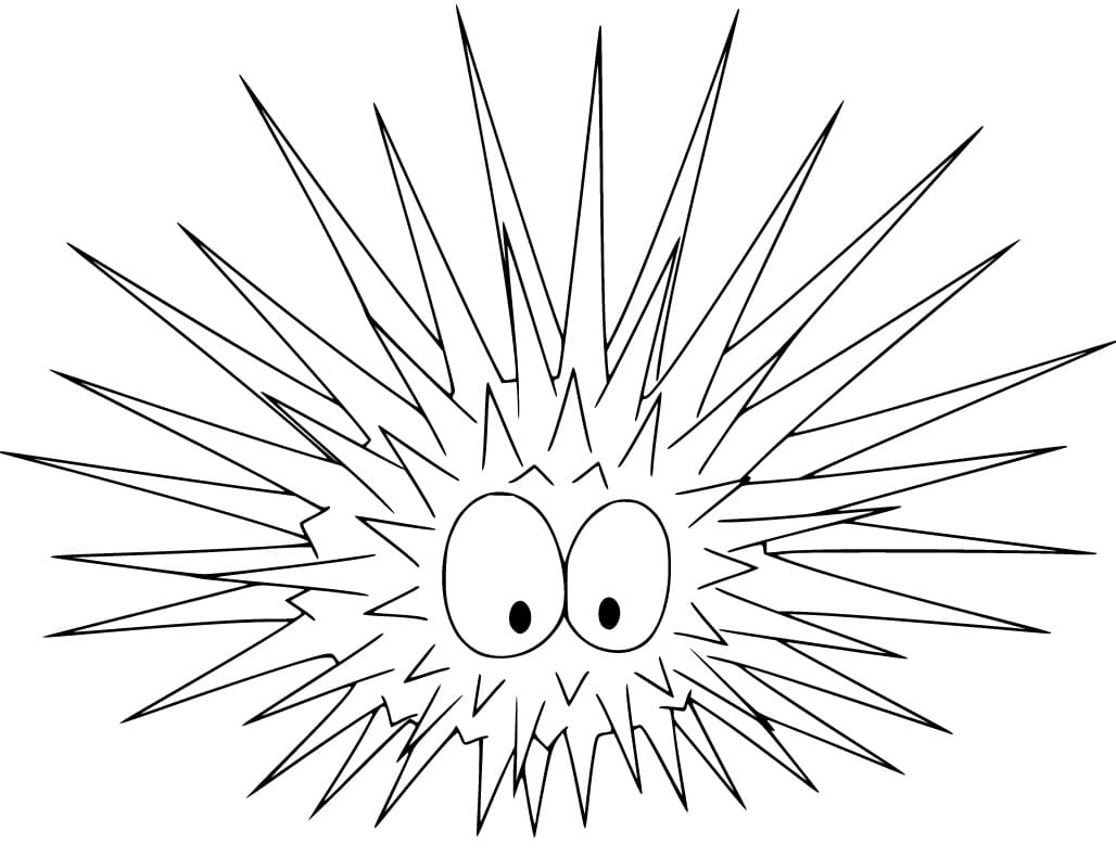 Printable Sea Urchin Coloring Page - Free Printable Coloring Pages for Kids