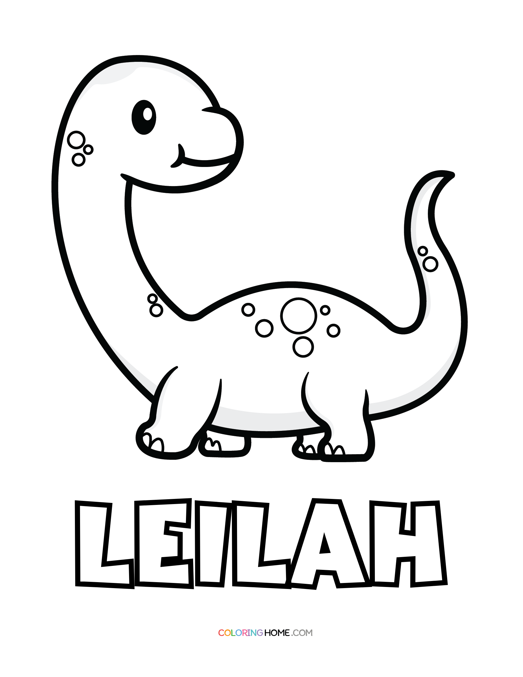 Leilah dinosaur coloring page