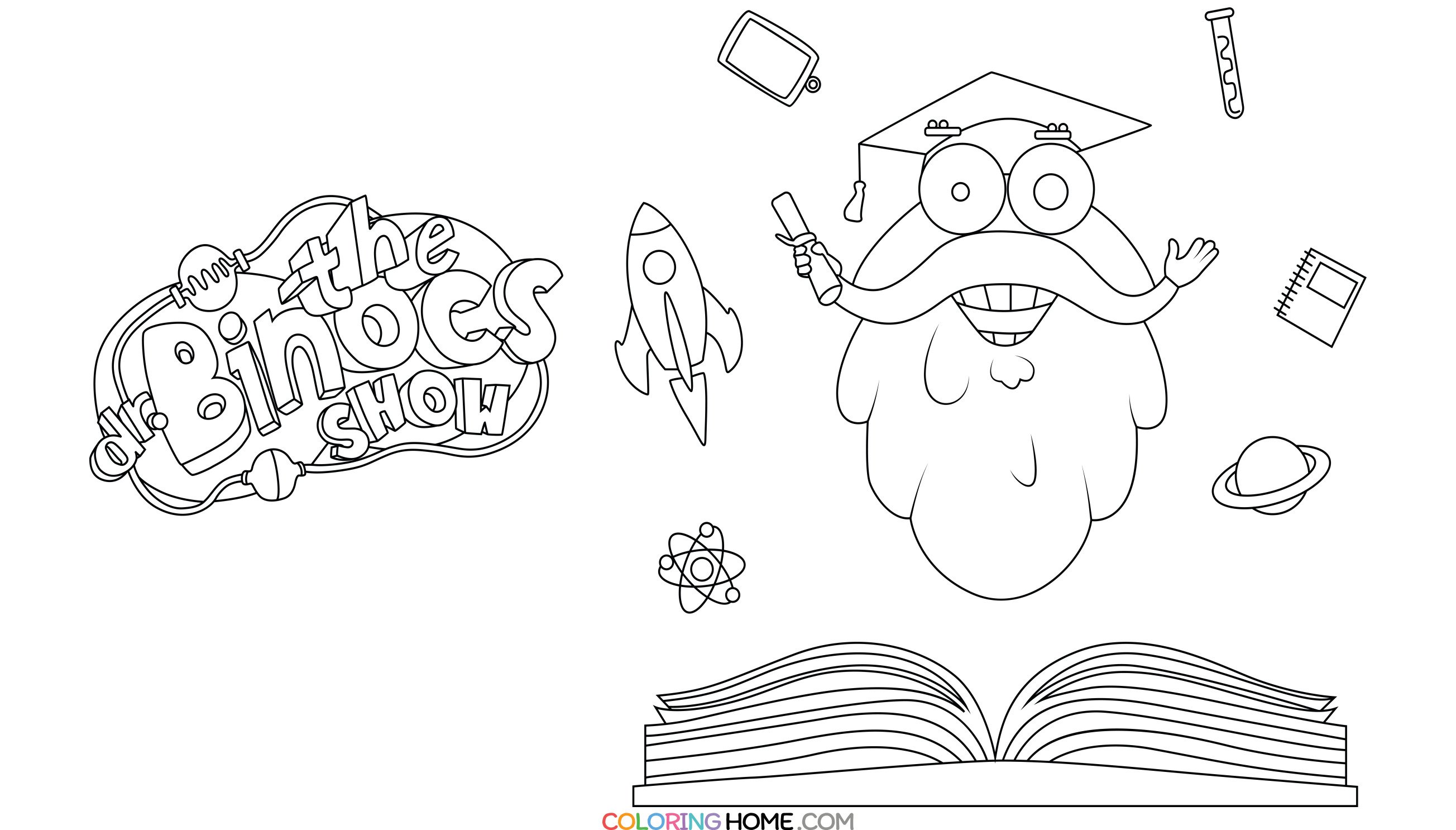 Dr Binocs coloring page