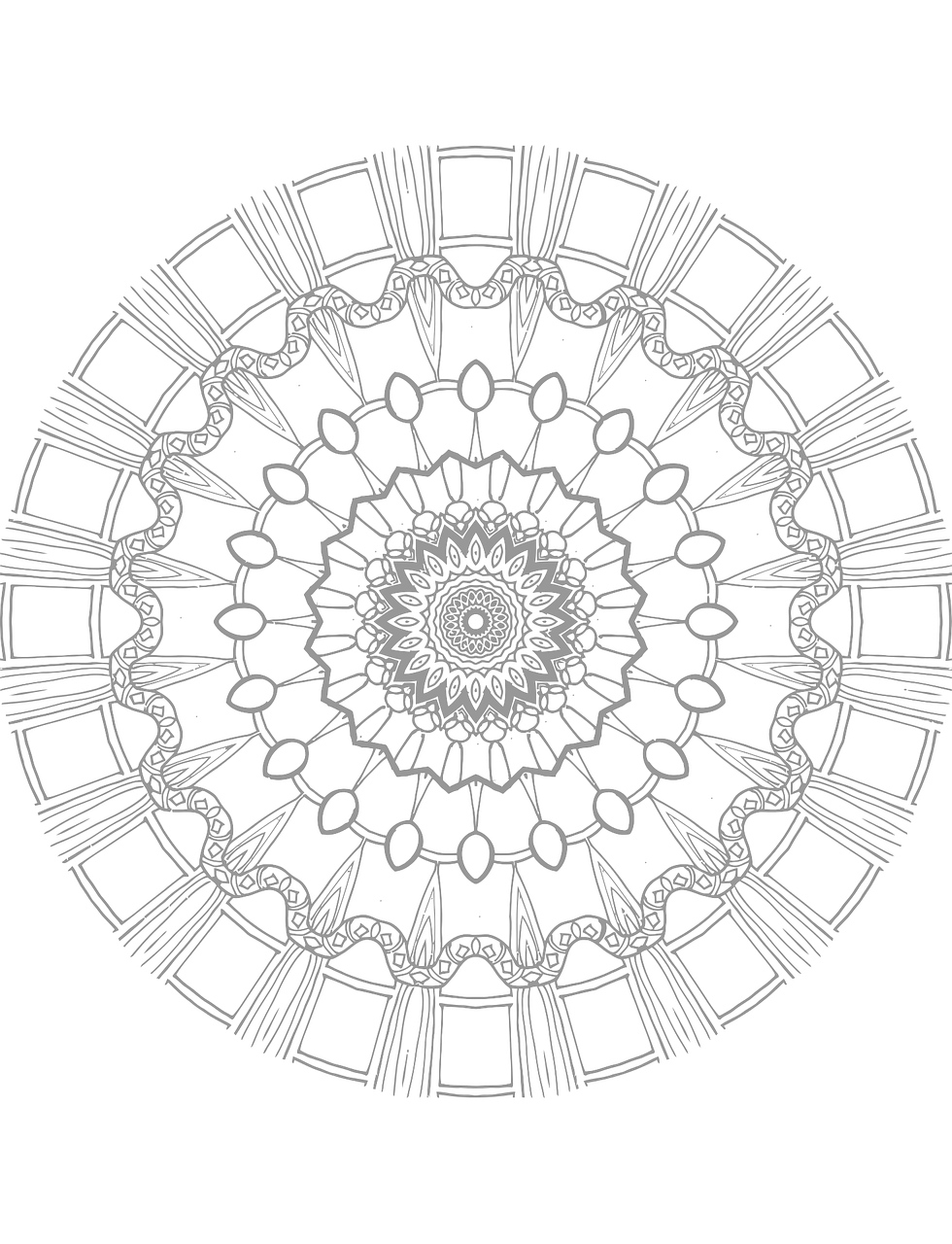 Mandala Coloring Page - Free vector graphic on Pixabay