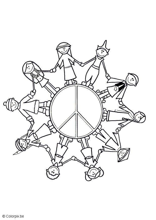 Coloring Page children of the world - free printable coloring pages - Img  5688