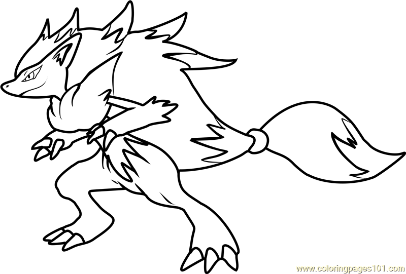 Zoroark Pokemon Coloring Page for Kids - Free Pokemon Printable Coloring  Pages Online for Kids - ColoringPages101.com | Coloring Pages for Kids