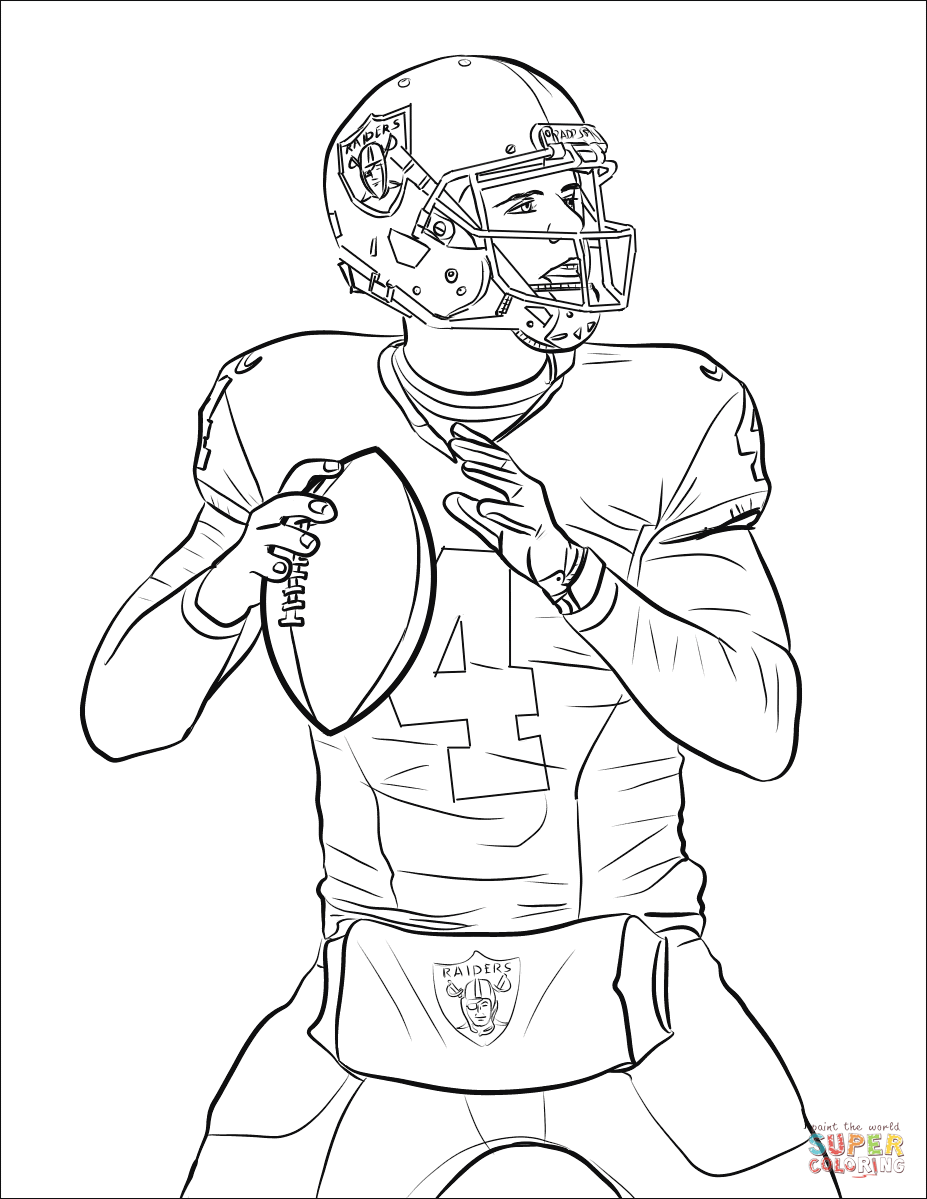 Derek Carr coloring page | Free Printable Coloring Pages