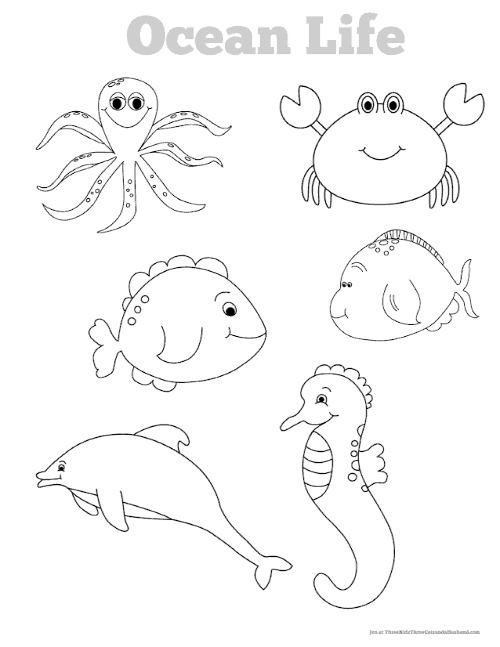 Free Printable Ocean Life Coloring Pages (Fun Under the Sea!)