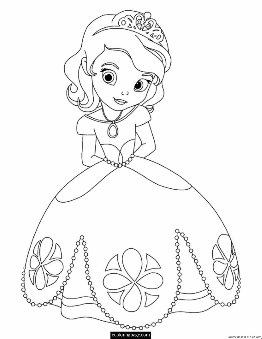 Disney Princesses Coloring Page - Coloring Pages for Kids and for ...