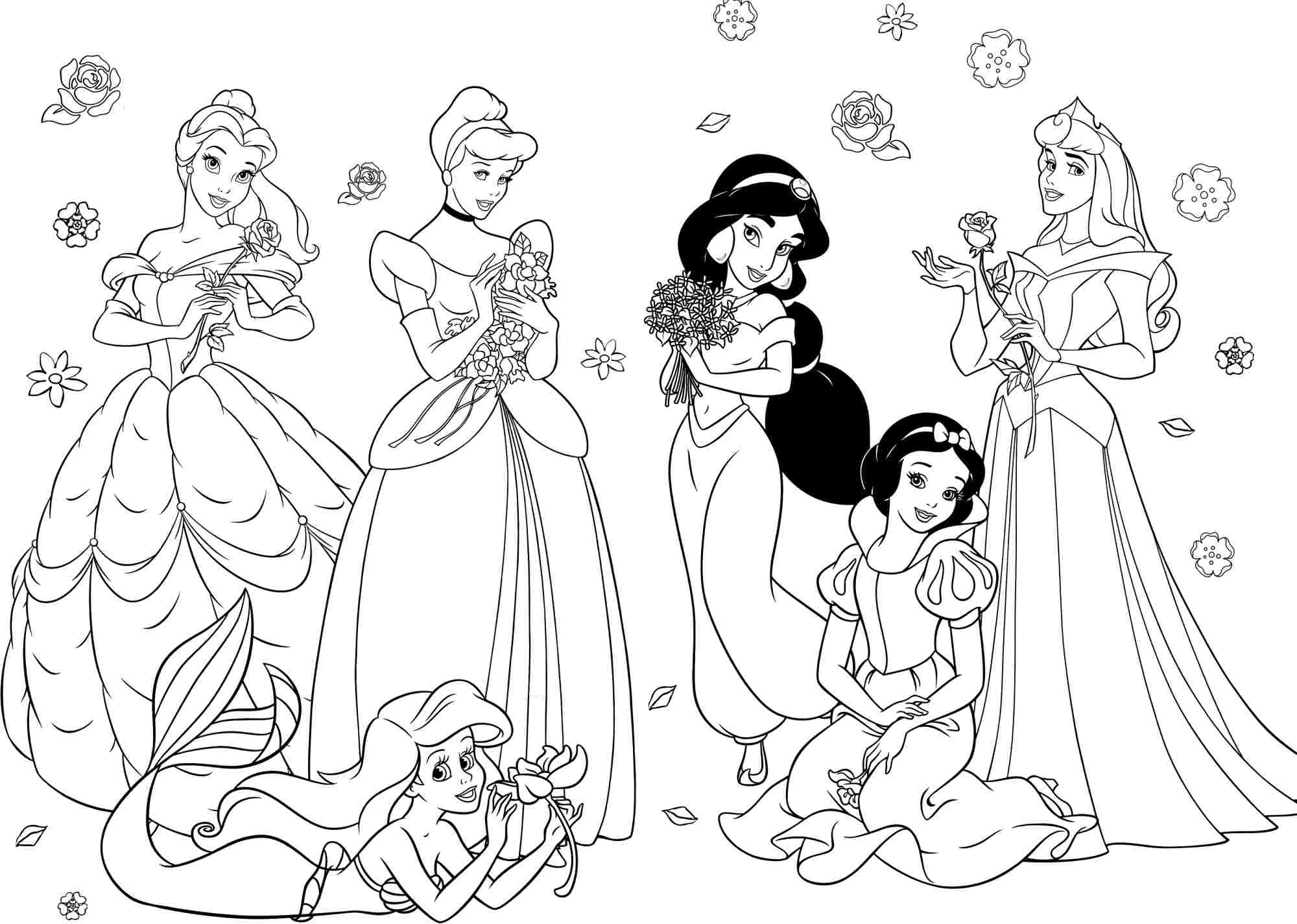 Disney Princess - Coloring Pages for Kids and for Adults